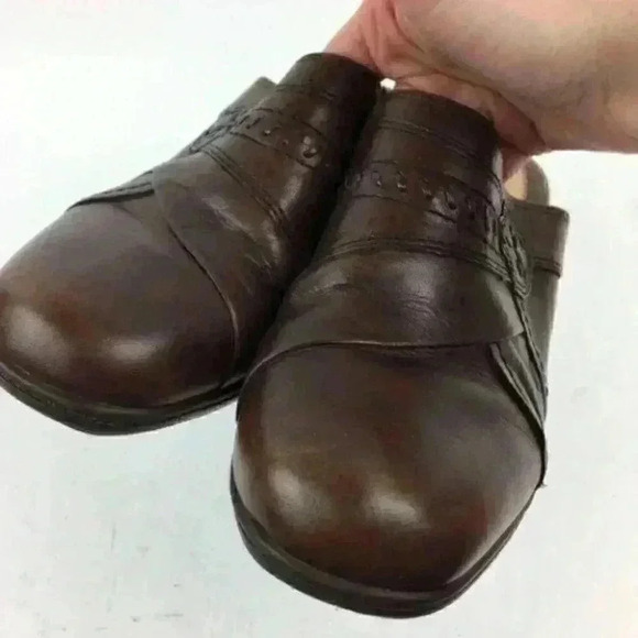 Earth Origins Heels Size 7 Layla Leather Mules - Picture 8 of 9